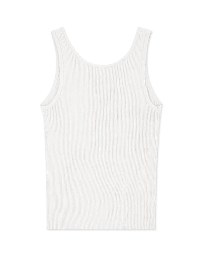 U-Neck Ribbon Knit Tank Top