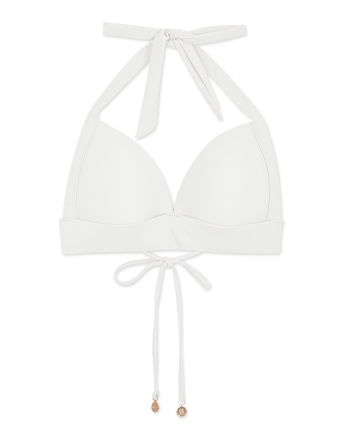 【LIGHT PUSH UP】Cropped Corset Bikini Top With Bra Padded