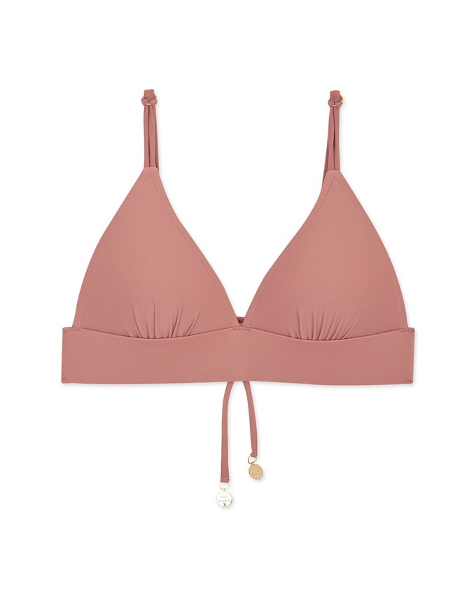 【PUSH UP】Cropped Corset Bikini Top With Bra Padded