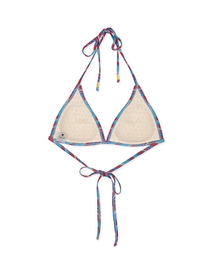 Printed Single Tie Strap Bikini Top (Lightly Padded)