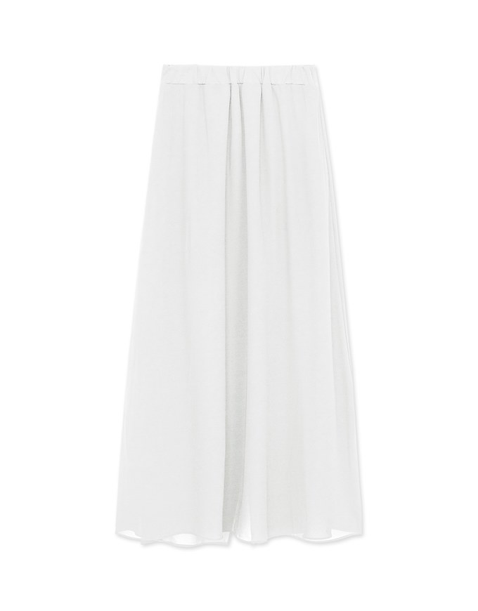 Chiffon-Overlay Maxi Skirt