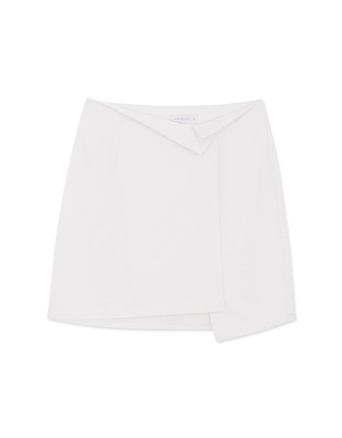 Foldover Asymmetrical A-Line Skirt