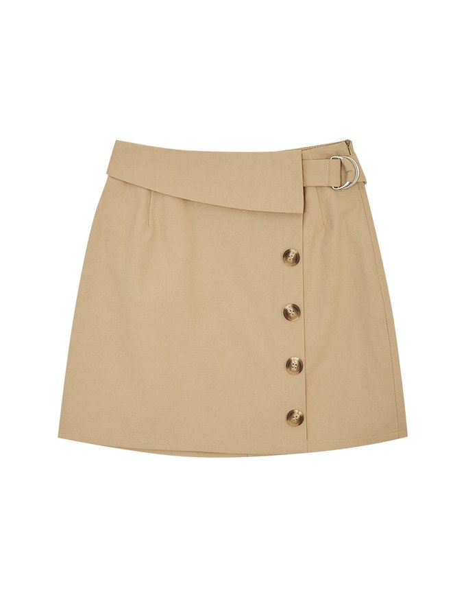 Chic Buttoned Mini Skirt