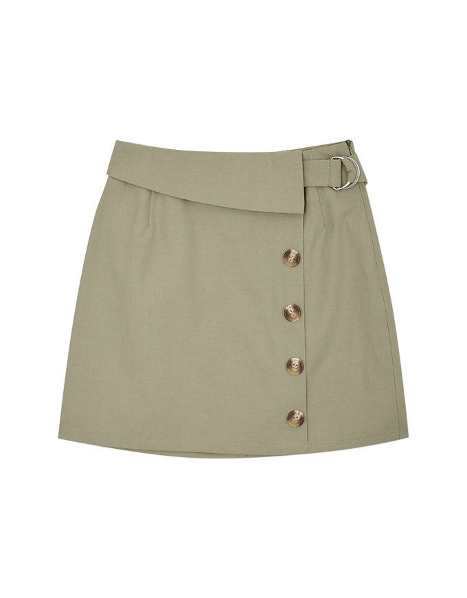 Chic Buttoned Mini Skirt