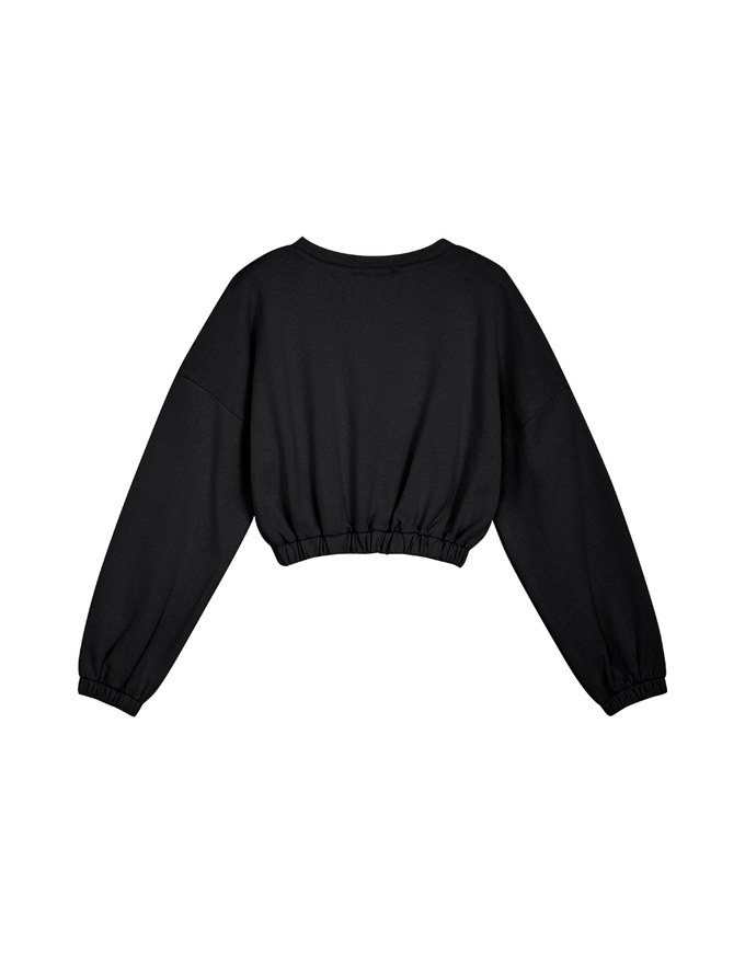 Minimal Chic Front-Pocket Crop Sweatshirt