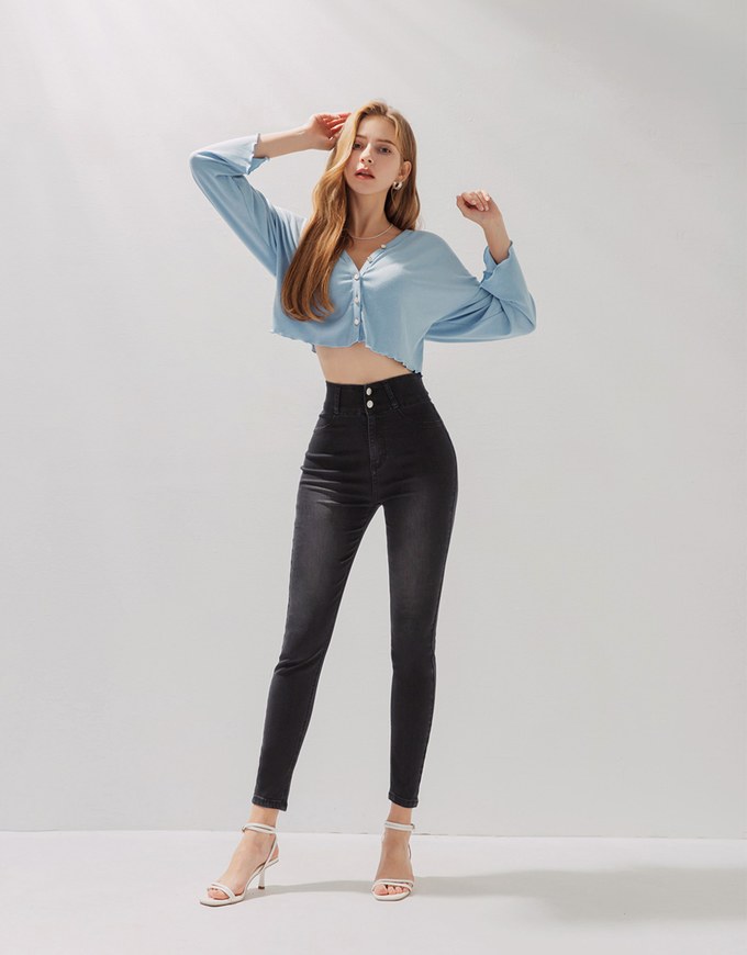 Petite Girl- No Filter Shape-Up Slimming Skinny-Fit Denim Pants 2.0 (With Butt Padding)