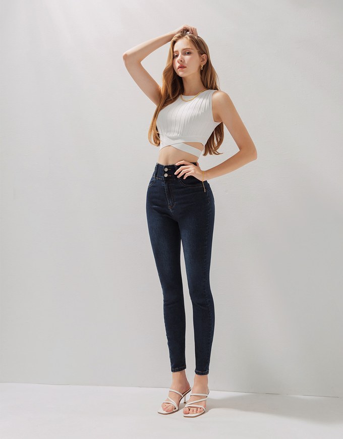 Petite Girl- No Filter Shape-Up Slimming Skinny-Fit Denim Jeans Pants 2.0 (With Butt Padding)