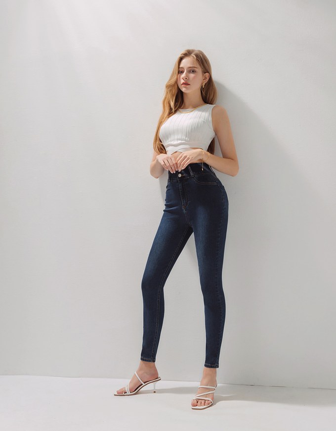 Tall Girl- No Filter Shape-Up Slimming Skinny-Fit Denim Pants 2.0 (With Butt Padding)