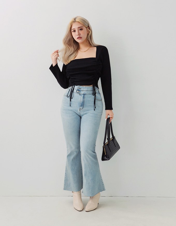 Understated Staple Dual-Drawstring Knit Top