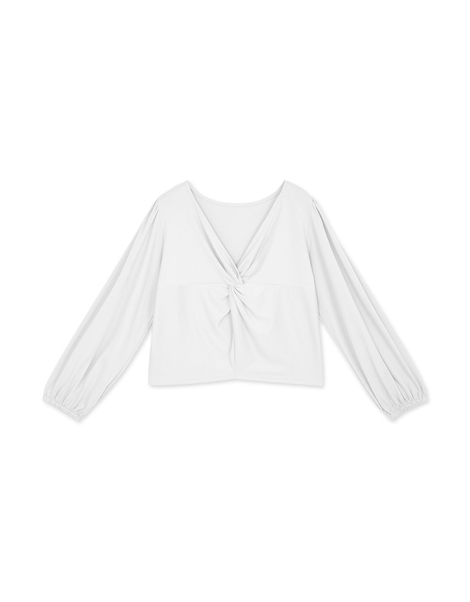 Modern Twist Front-Knot Puffy Top