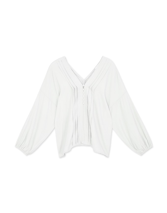 Finest Minimalistic Pleated Puffy Top