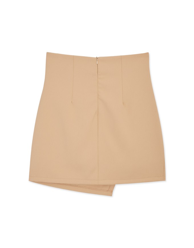 Stylish Asymmetric Side-Ruched Skirt