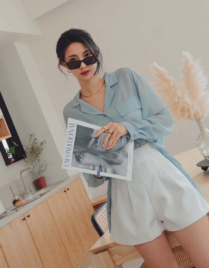 360° High Waisted Pleated Suit Short