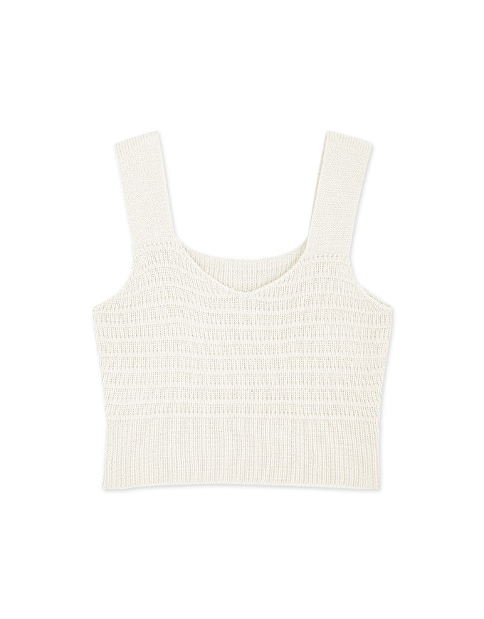 Finest Minimalistic Knitted Tank Crop Top