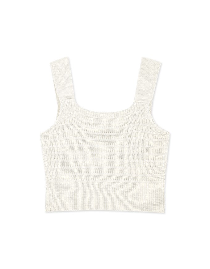 Finest Minimalistic Knitted Tank Crop Top