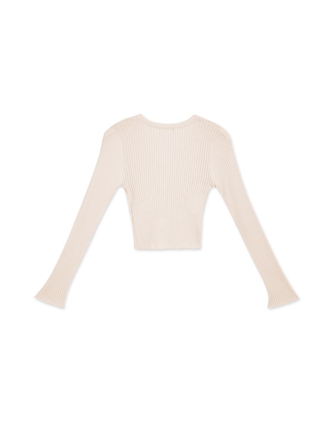 Beyond Basic Buttoned Knit Crop Top