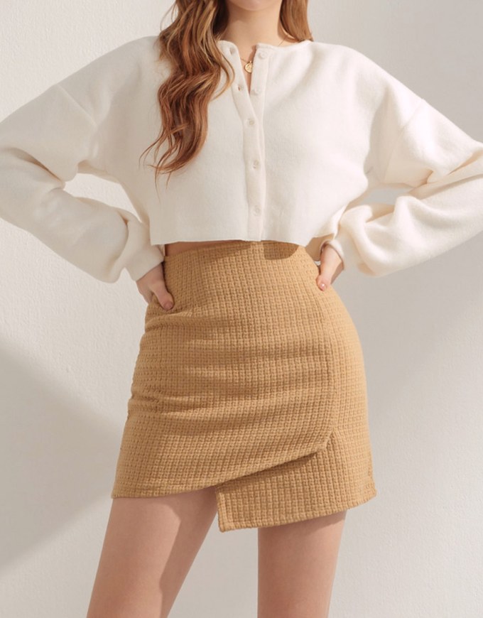 Casual Cool Asymmetrical Woven A-Line Skirt