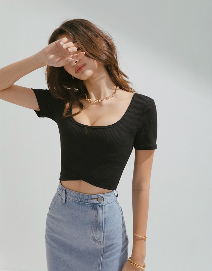 Beyond Basic Crossover Knit Top