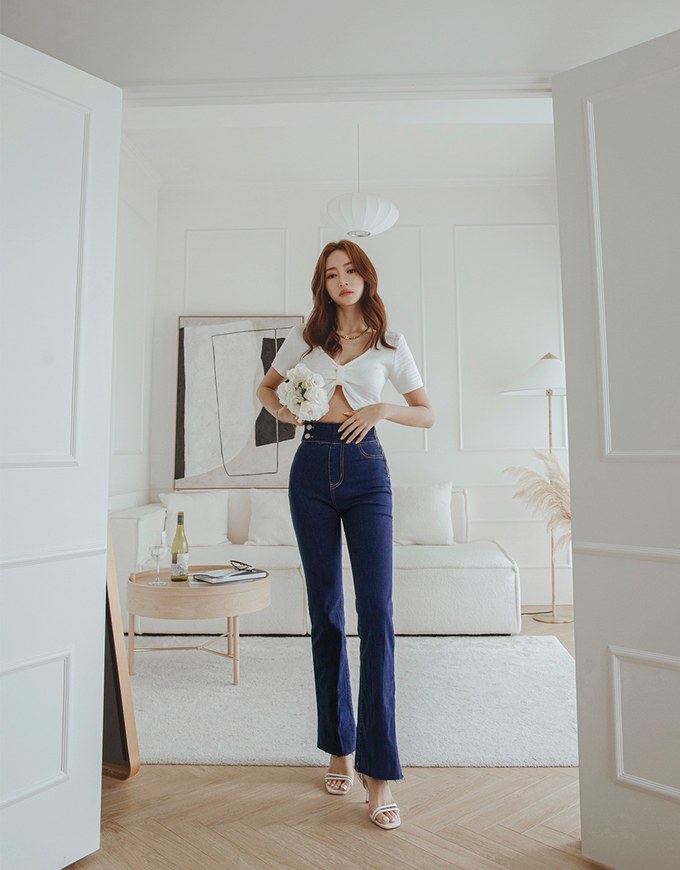 Regular Height- No Filter Snatched Waist Shape-Up Slimming Skinny-Fit Denim Jeans Boot Cut Pants 3.0