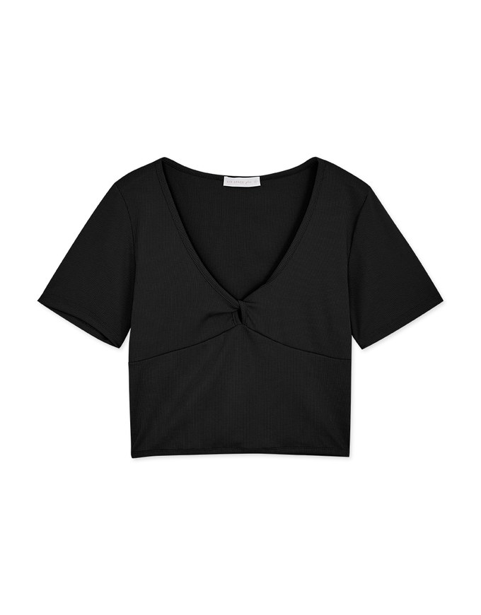 Casual Cooling Front-Knot Crop Top