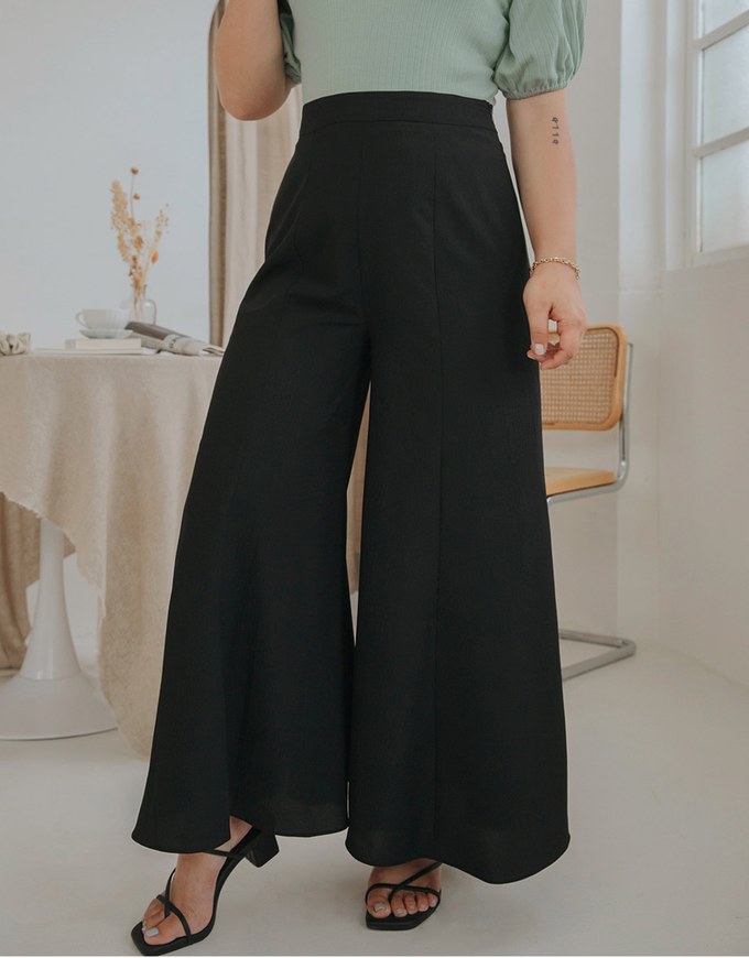 Elevated Casual Textured Palazzo Pants