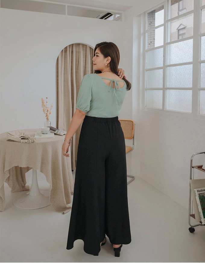 Elevated Casual Textured Palazzo Pants