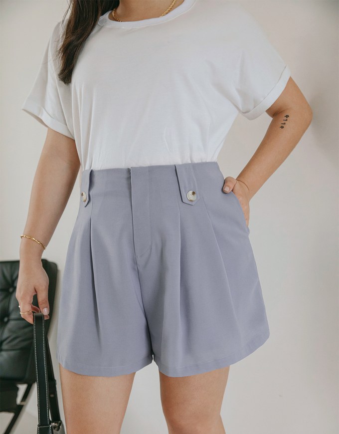 Elevated Casual Pleated Shorts