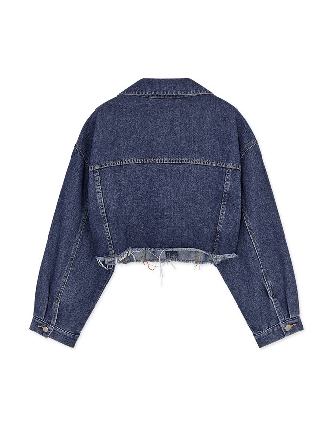 Streetwear Ripped Denim Jeans Crop Blazer Jacket
