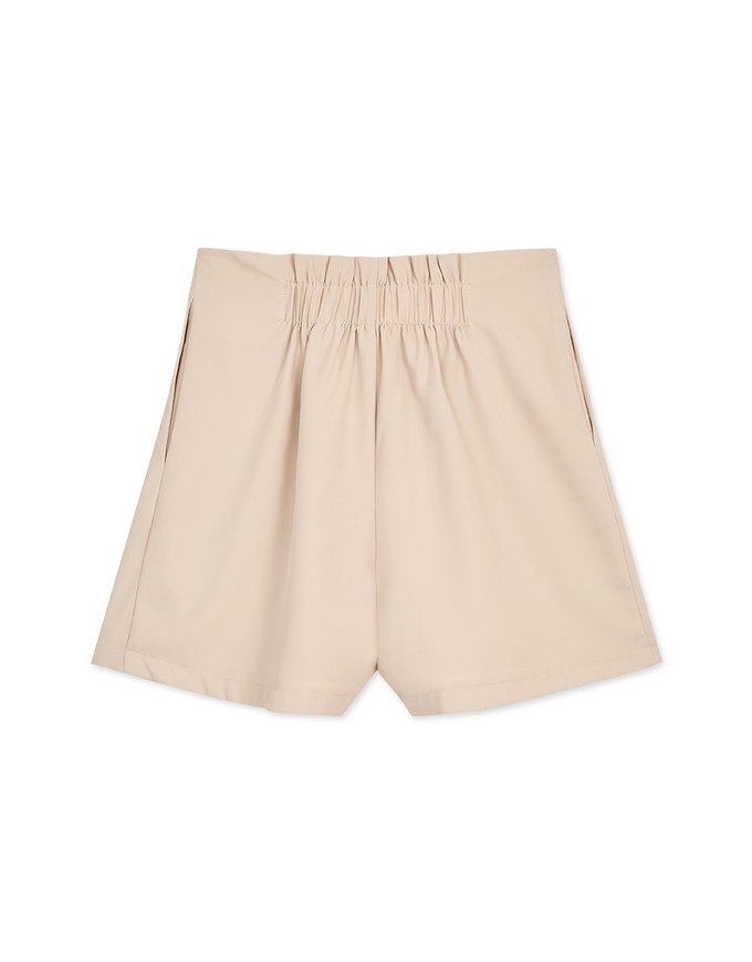 360° High Waisted Side-Button Pleated Suit Shorts
