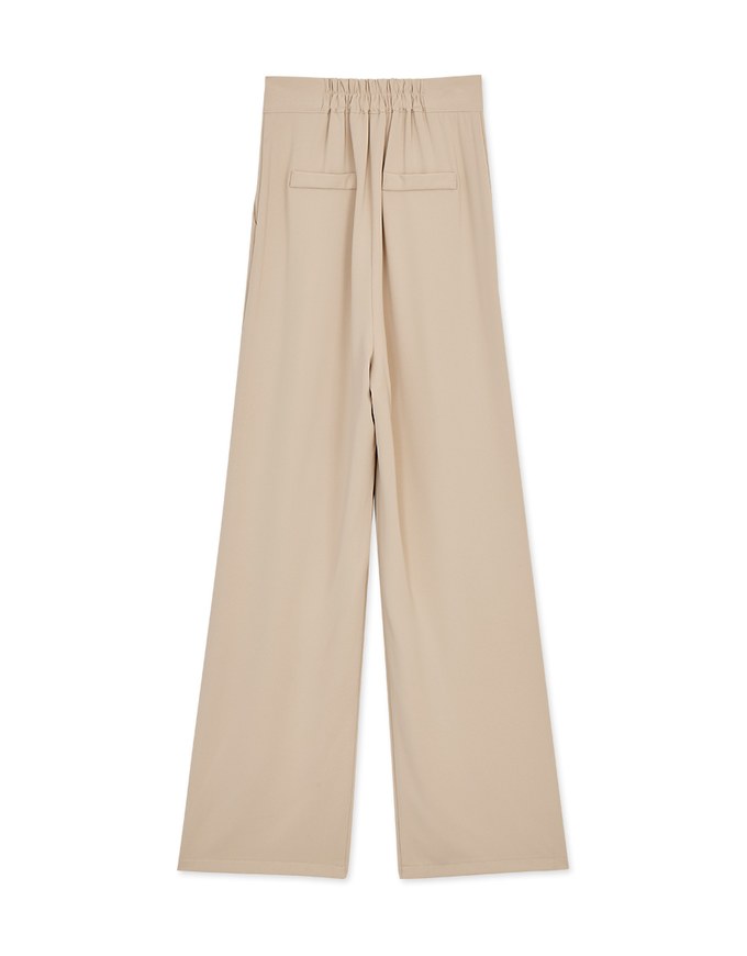 Edgy Smart High Waisted Side Button Pleated Pants