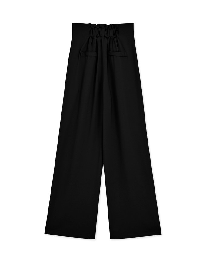 360° High Waisted Side-Button Pleated Wide Pants