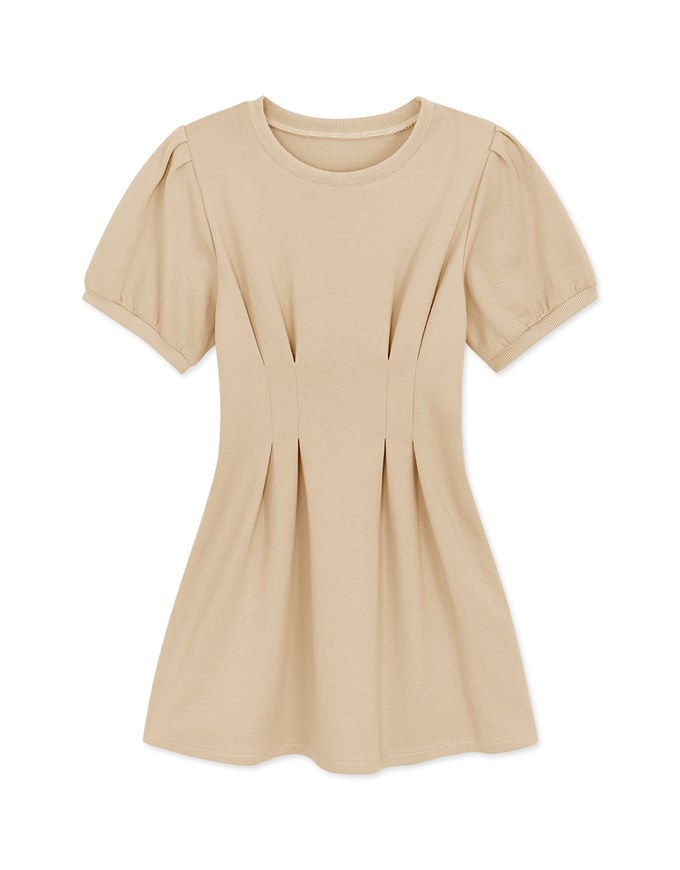 Iconic Elasticated Pleated Mini Dress (With Detachable Shoulder Pads)