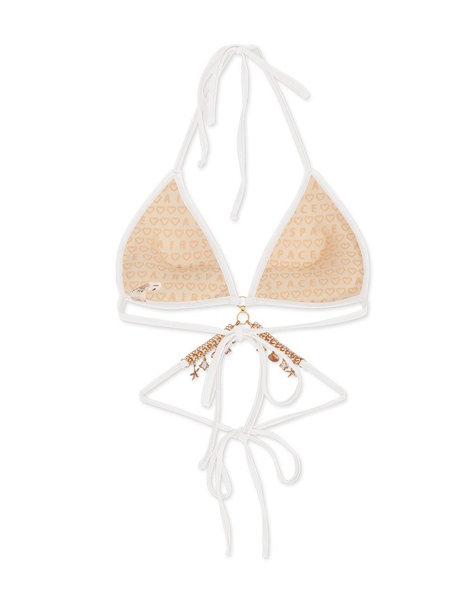 【PUSH UP】Ocean Goddess Jewelry Bikini Top With Detatchable Accessories Bra Padded