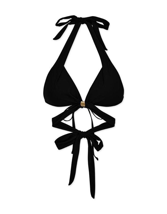 Celestial Tie-Back Single Strap Push Up Bikini Top (Thick Padded)
