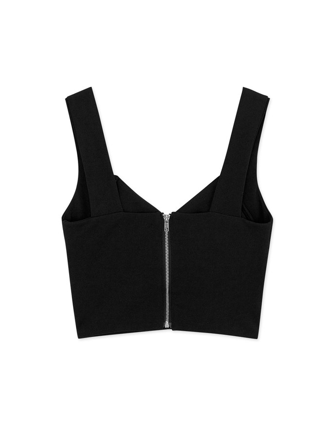 Enhanced Crossover Pleated Bra Padded Tank Top (With Padding)