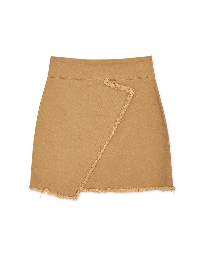 Urban Chic Distressed Edge Hem Asymmetric Skirt