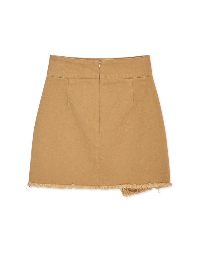 Urban Chic Distressed Edge Hem Asymmetric Skirt