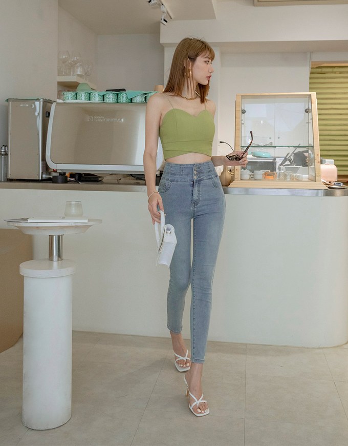 Tall Girl- Breezy Cooling No Filter Shape-Up Slimming Skinny-Fit Denim Pants