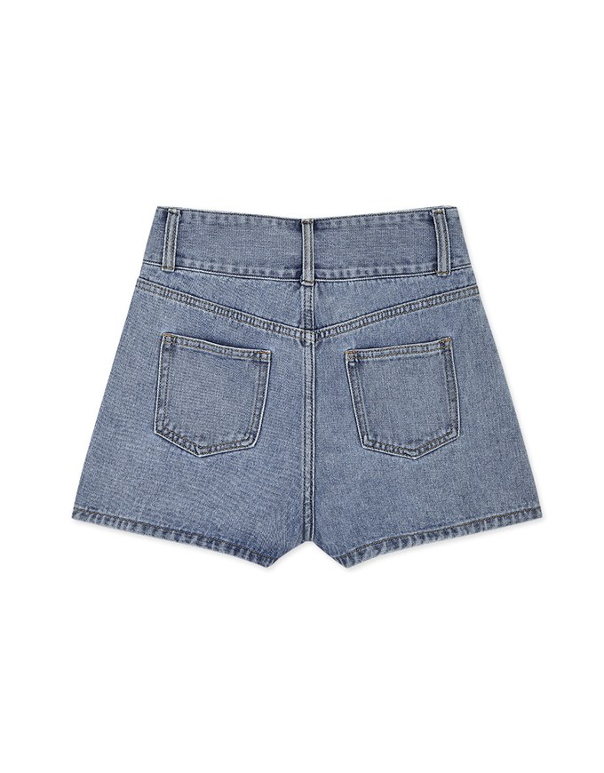 High Waisted Pocket Denim Jeans Shorts