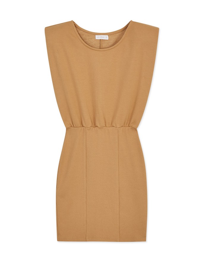 Edgy Bodycon Dress With Shoulder Padding