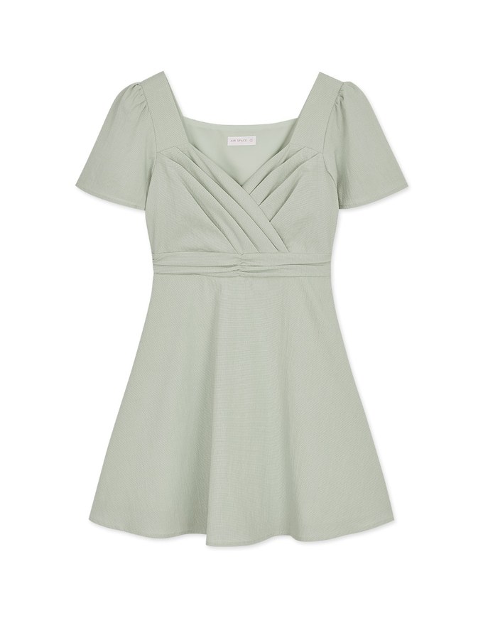 Sweet Sultry Overlap Pleated Mini Dress
