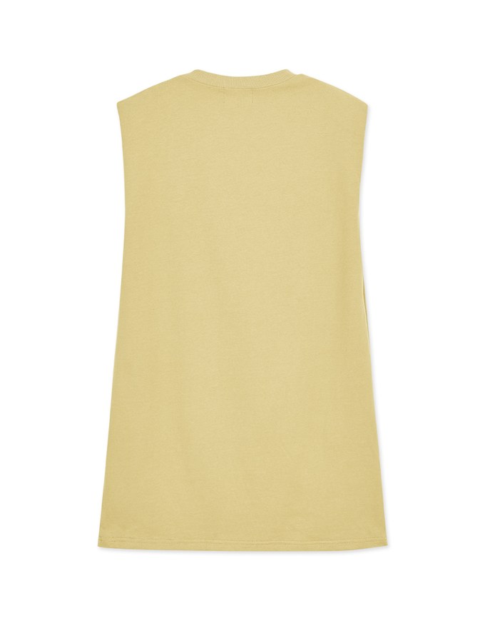 【Vacanza 】Simple Sleeveless Mini Dress With Shoulder Pads