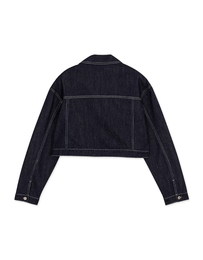 【Vacanza】Modern Chic Denim Jeans Crop Blazer Jacket