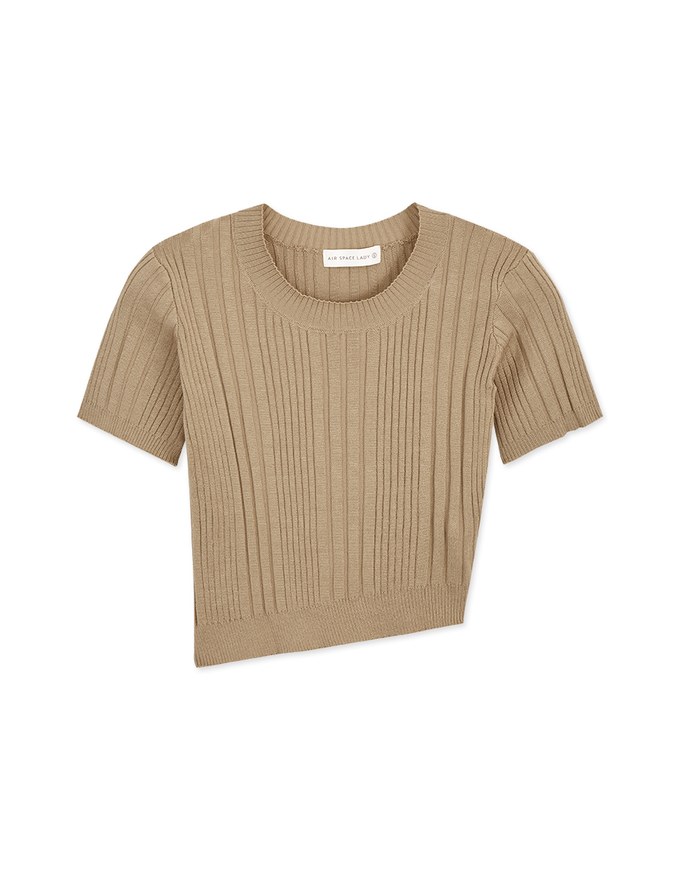 Bevel Style Knit Crop Top