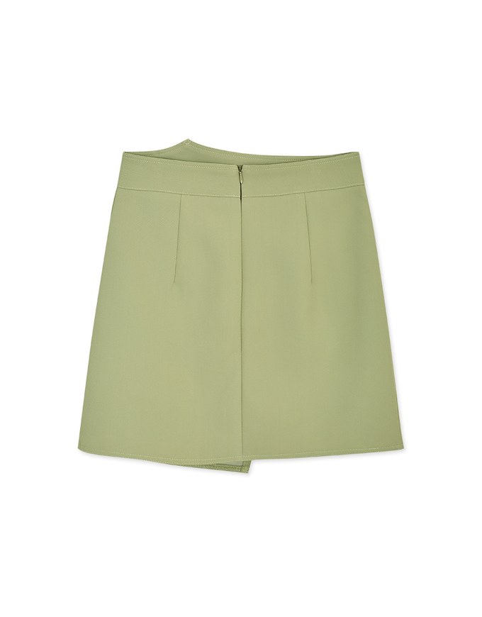 Bias Cut High Waisted Asymmetric Skirt