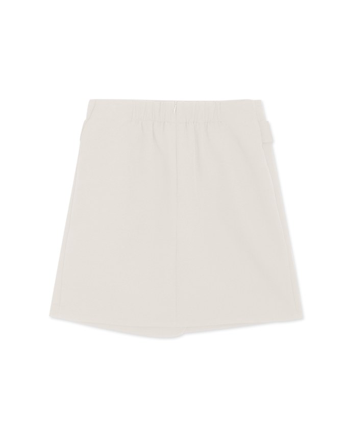 Overlap Styling Belted Mini Skirt
