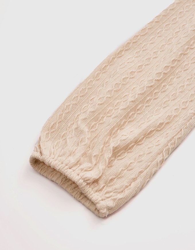 Round Neck Textured Knit Top