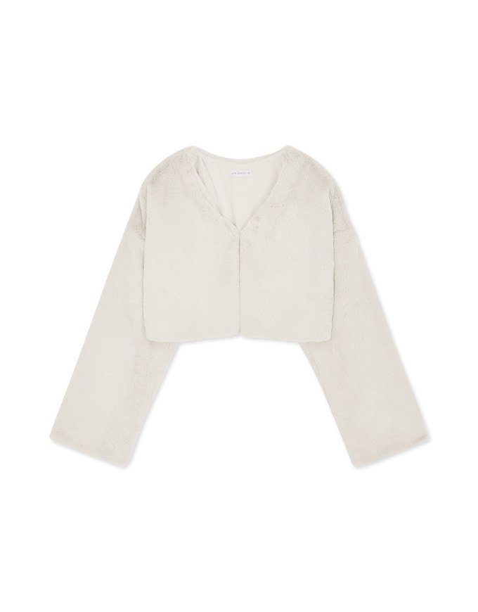 [I'M Meme] Cashmere Loose Short Cardigan Blazer Jacket