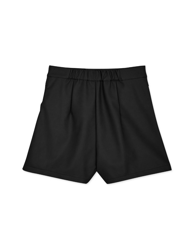 Tailored High Waisted Faux Leather Shorts