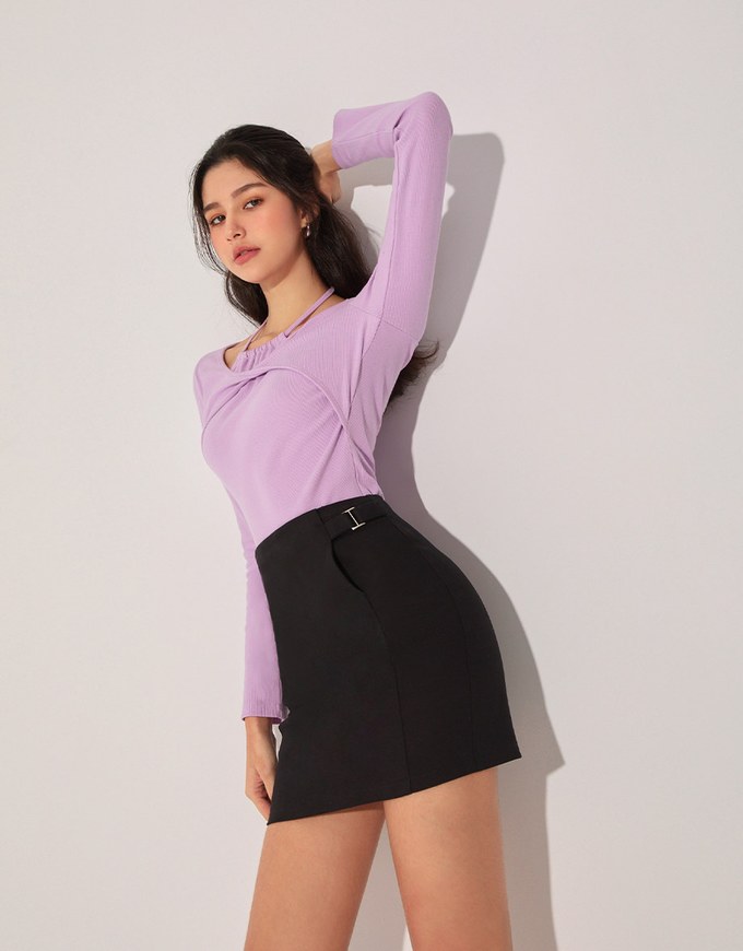Casual Side-Buttoned Skirts
